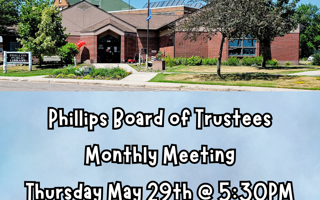 Library Board Meeting Thursday May 29th at 5:30 p m