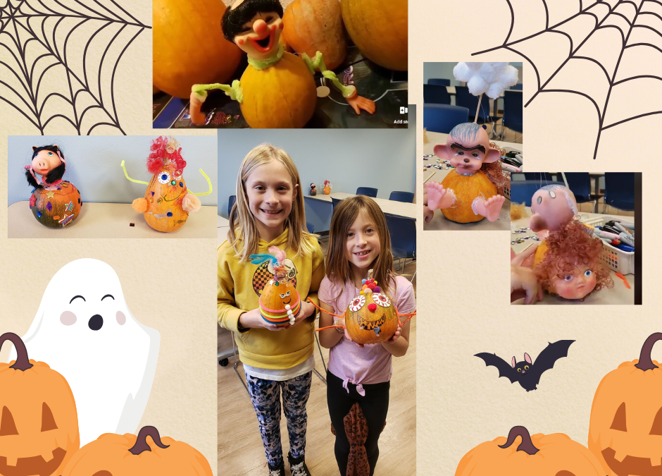Pictures of decorated pumpkins
