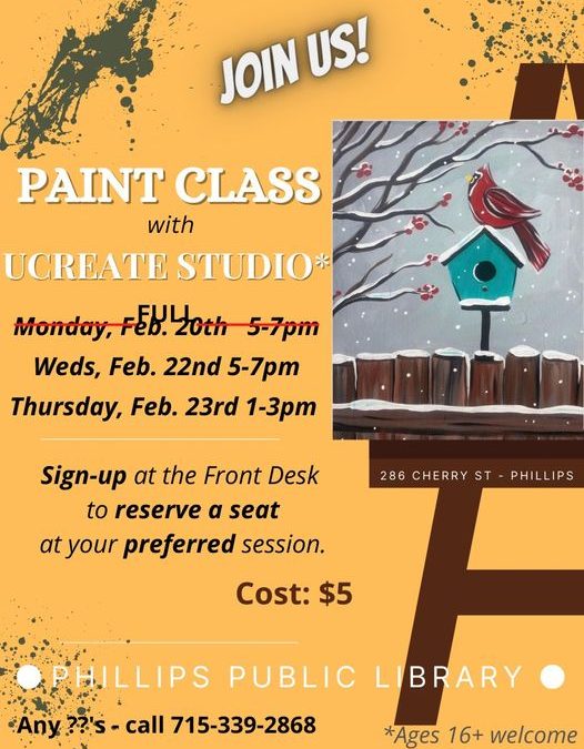 February Paint Classes