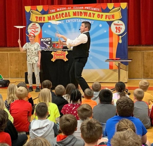 Magician and audience