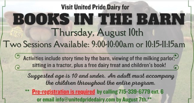 Visit United Pride Dairy for Books in the Barn