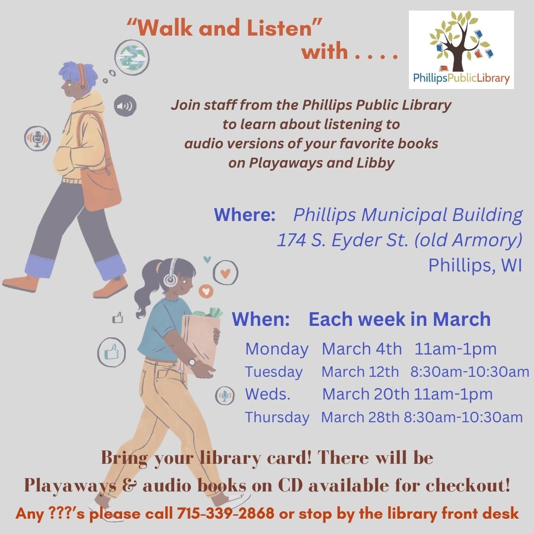 Poster with information about Walk and Listen event