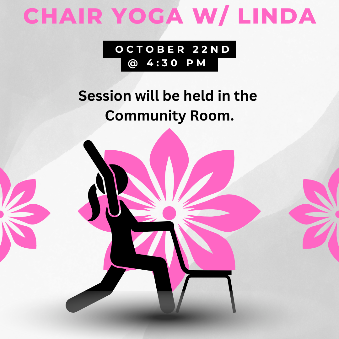 silohette of woman doing chair yoga