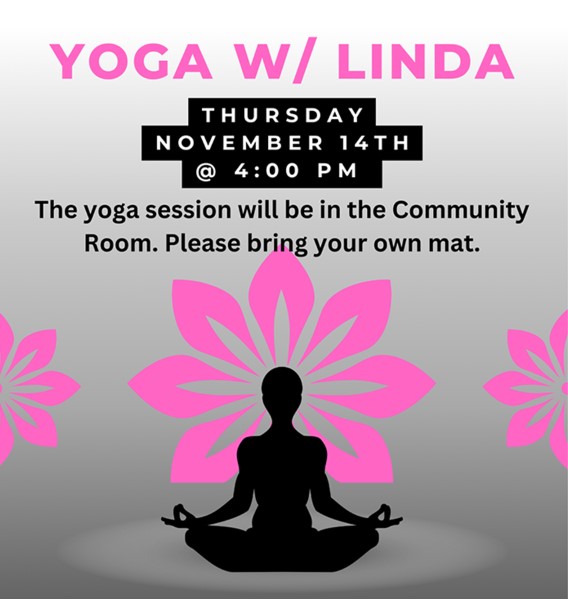 Yoga with Linda Thursday November 14th