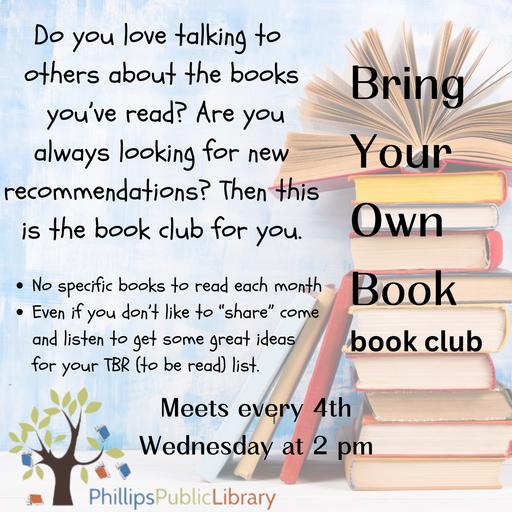 Bring Your Own Book, book club graphic