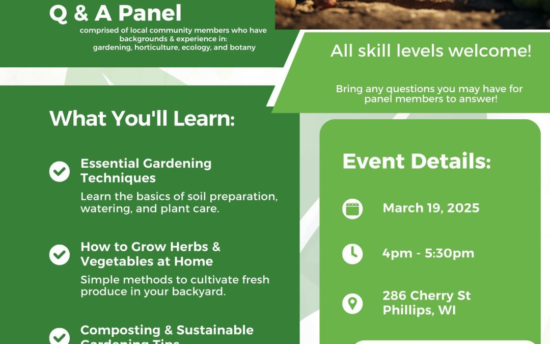 Gardening program flyer