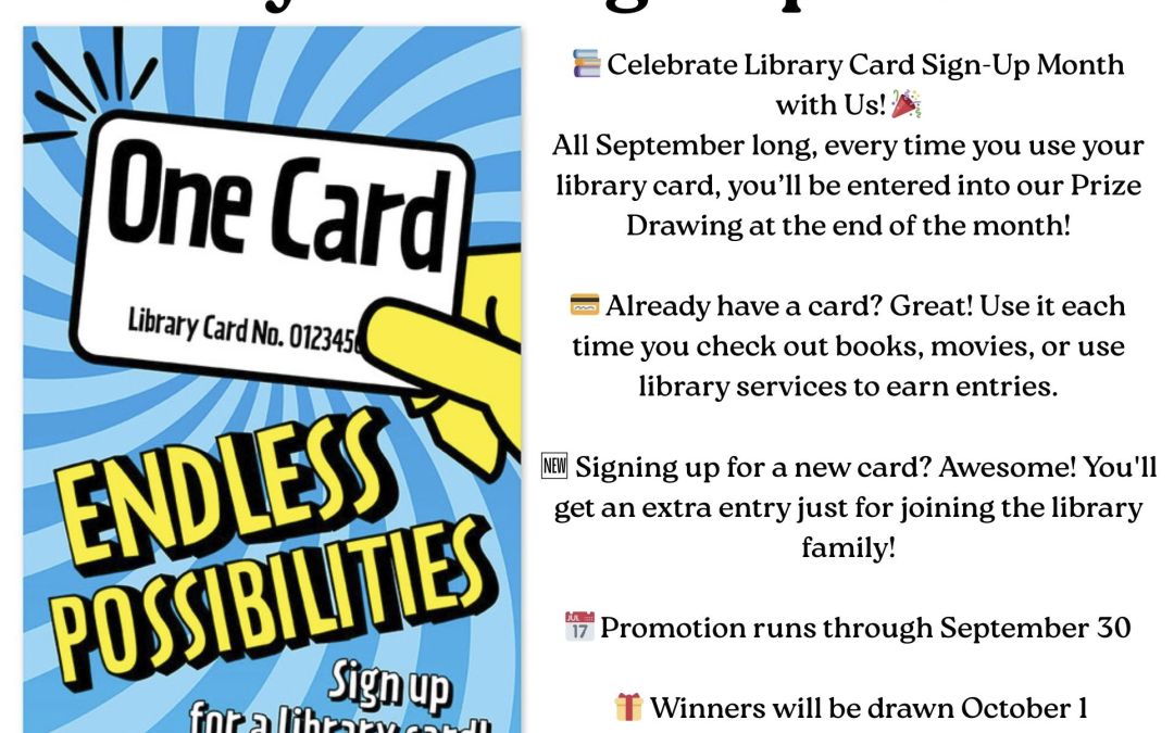September is Library Card Sign-Up Month